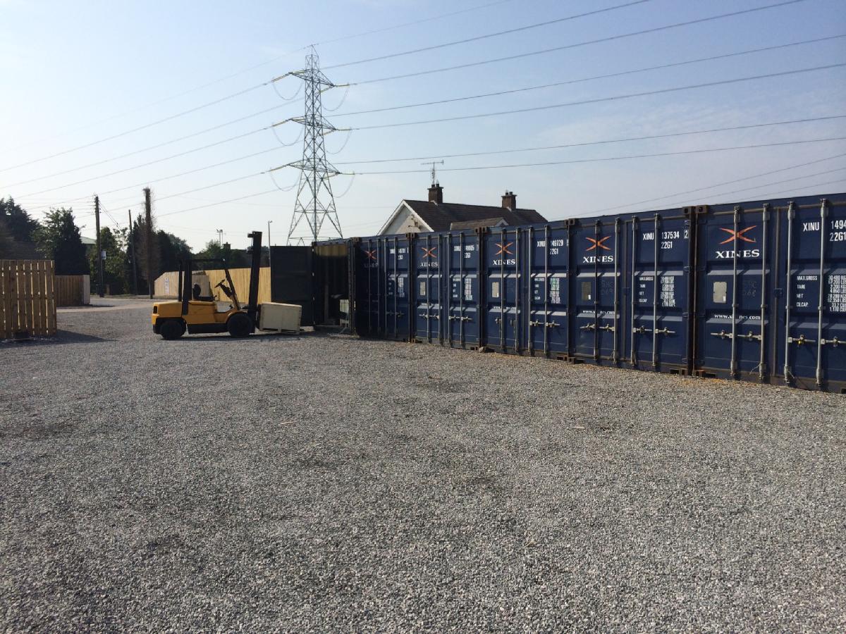 Self-storage containers large yard