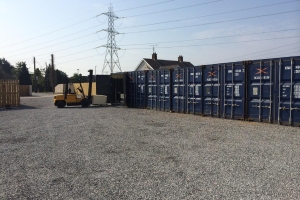 Self-storage containers large yard