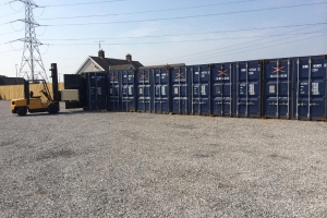 Self-storage containers yard near Dungannon